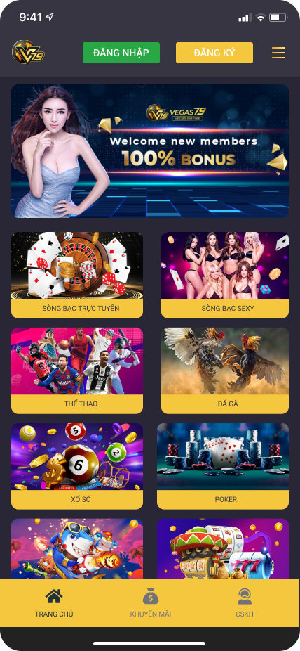 giao diện trực quan của app Vegas79 tải app Vegas79 mới nhất 2025