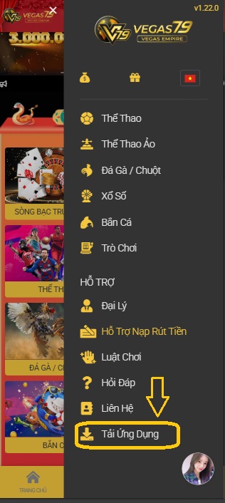 tải app Vegas79 trên điện thoại