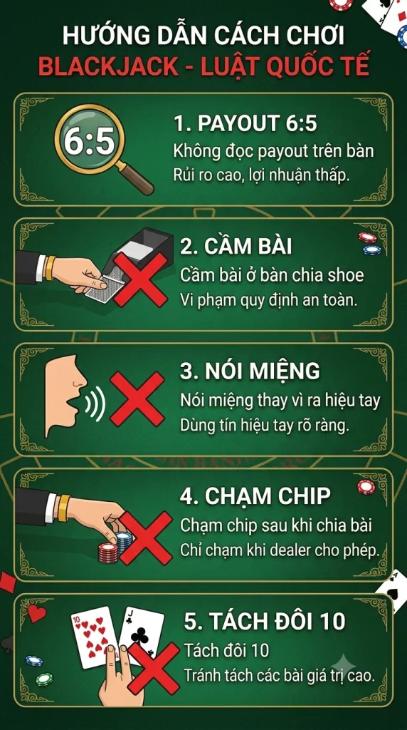 những lỗi người mới chơi Blackjack  hay mắc phải