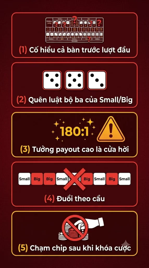 5 lỗi người mới thường mắc khi chơi SicBo online tai Vegas